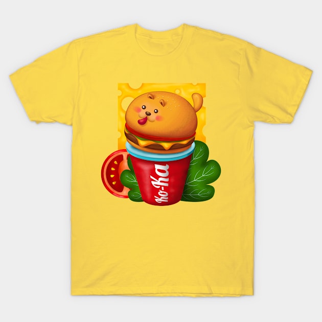 Burger in a Coke T-Shirt by jbzky